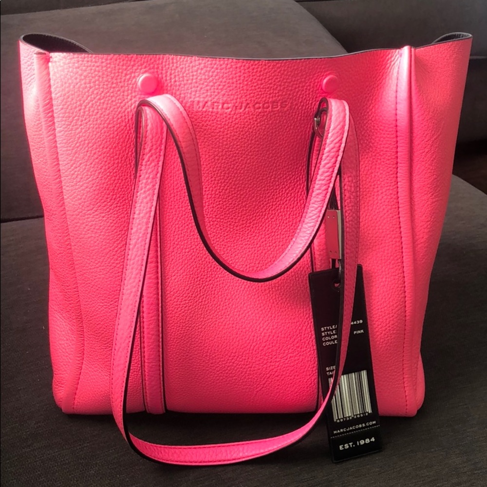 Marc Jacobs neon pink tote medium size